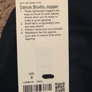 lululemon athletica Pants - NWT Lulu Lemon Dance Studio Jogger. lululemon athletica Pants - NWT Lulu Lemon Dance Studio Jogger.
